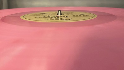 close up of the pink record