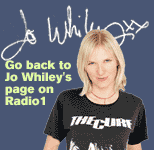 Jo Whiley in a Cure T-shirt