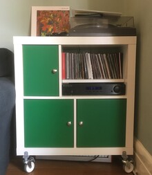 My hacked IKEA expedit unit, to house my stereo